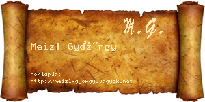 Meizl György névjegykártya